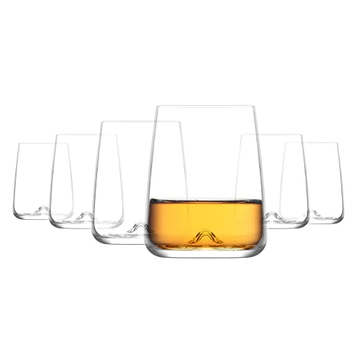 T24 6-teiliges Whiskey-Gläser Set Serie TERRA 360ml, Whiskey Gläser, Whisky Gläser, Gläser Set, Geschenke für Männer von T24