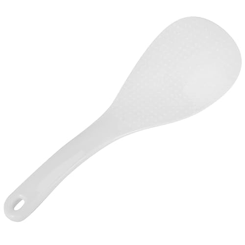 TABL Kitchen Dotted White Plastic Flat Rice Scoop Paddle Meal Spoon von TABL