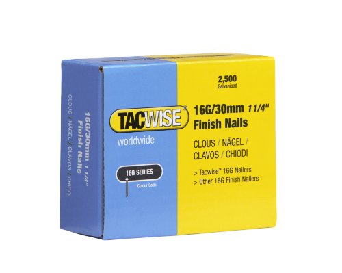 Tacwise 0293 Nägel Verzinkt 16G/30mm (2.500 Stück) von TACWISE