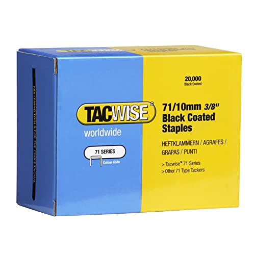 Tacwise 0373 Polsterklammern Typ 71/10 mm, verzinkt, schwarz, Schwarz, 20.000 Stück von TACWISE