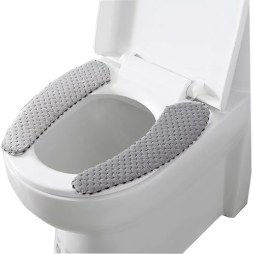 Waschbare Toilet Seat Cover, WC Sitzbezüge Toilettensitzabdeckung, Elektrostatische Absorption Warmes Plüsch WC Sitzkissen von TAIHE