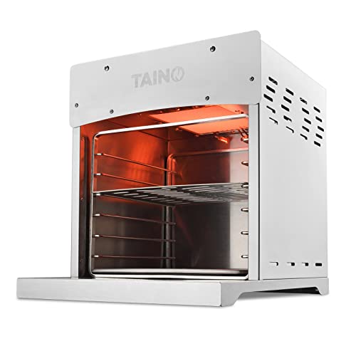 TAINO Oberhitzegrill 800 Grad Hochleistungsgrill Beef-Grill Steaker (Gasbetrieben - XXL mit Pizzastein) von TAINO