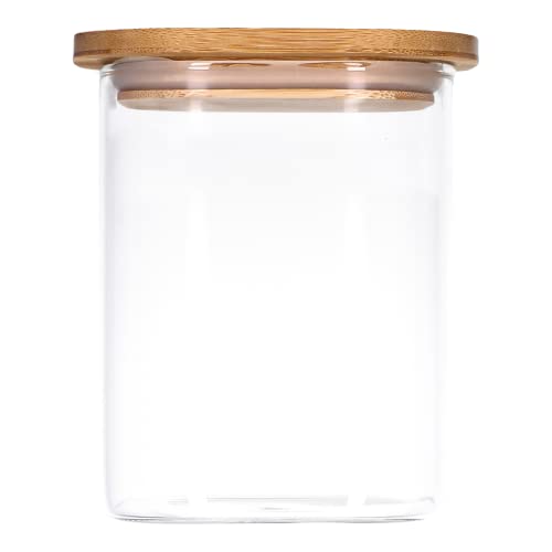 TALK-POINT Vorratsdosen aus Glas mit Bambusdeckel, Vorratsgläser, Glasbehälter | 550 ml - 2500 ml | luftdicht, Spülmaschinenfest, Mottensicher (1000 ml) von TALK-POINT