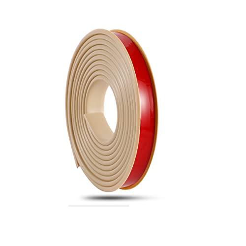 Kantenumleimer für Möbelbauplatten und Regalbrett,Kantenumleimer Selbstklebend, U-Förmig TPE Kantenumleimer, zum Abziehen und Aufkleben, TPE Self Adhesive Furniture Edging Tape (5m×14mm,Khaki) von TAOQILE