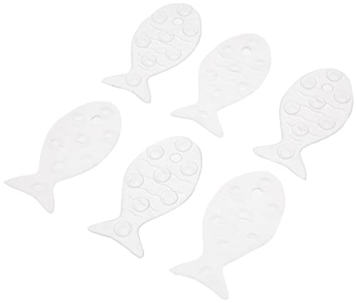 TATAY Fish Stickers Anti-Rutsch-Badewanne, Aubergine, PVC, weiß, Einheitsgröße, Tatay_5515001 von TATAY