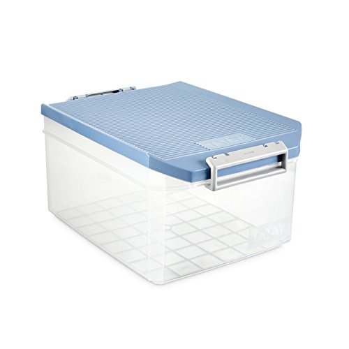 Tatay Aufbewahrungsbox mit Deckel, 14 l Fassungsvermögen, mit Griffen, Polypropylen, BPA-frei, Blau. Maße 27 x 39 x 19 cm von TATAY