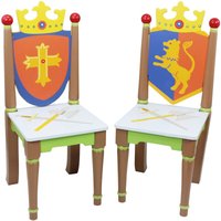 Teamson Kids - Fantasy Fields Knights and Dragons Kids Holz-Stuhl-Set Kinderzimmer TD-11837A2 - Grün von TEAMSON KIDS