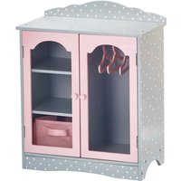 Puppenschrank Holz Puppenzubehör Babypuppen Spielzeug Olivias World TD-0210AG - Rosa/Grau von TEAMSON KIDS