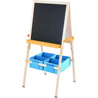 3 in 1 Kinder Staffeleien-Holz Blau Tafel Mit Zubehör Kleine Künstler Vangogh TK-FB028G - Holz Blau - Teamson Kids von TEAMSON KIDS