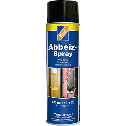 TECHNOLIT Abbeizspray 500 ml, Abbeizer, Farblöser, Lackentferner, Kleber Dichtungs Entferner von TECHNOLIT