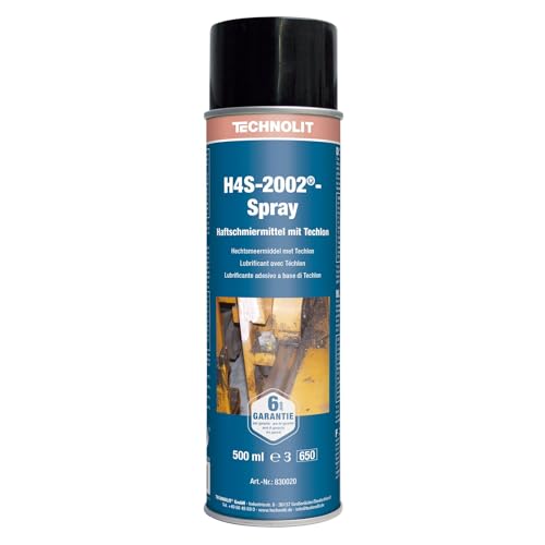 TECHNOLIT Haftschmierspray H4S-2002 Techlon 500 ml, Schmierfett, Haftfett, Druckfett, Sprühfett, Schmiermittel, Zahnradfett, Kettenfett von TECHNOLIT