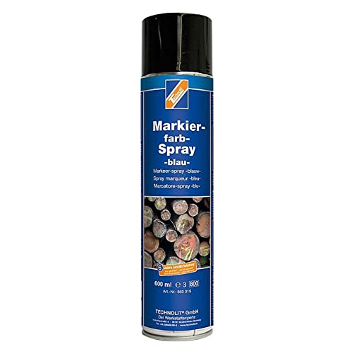 TECHNOLIT Markierfarb-Spray 600 ml, Markierspray, Markierungsspray, Forstfarbe, Baumarkierer, Markierfarbe, Farbe:blau von TECHNOLIT