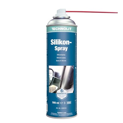 TECHNOLIT Silikon-Spray 500 ml, Gleitmittel, Metall- Kunststoff- Gummipflege, Schmierung von TECHNOLIT