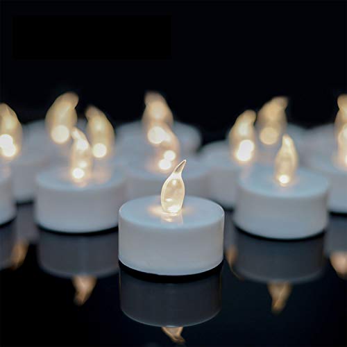 TEECOO LED Kerzen,400 Stück LED Teelichter Kerzen CR2032 Batterie betrieben Kerzen unscented flammenlose Teelicht,LED Votivkerzen Romantisches Teelichter (warm weiße,400) [Energieklasse E] von TEECOO