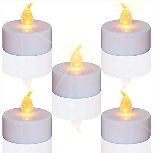 TEECOO LED Kerzen,400 Stück LED Teelichter Kerzen CR2032 Batterie betrieben Kerzen unscented flammenlose Teelicht (warmes Gelb [Energieklasse E] von TEECOO