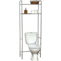 Tendance - Metalschrank mit 2 ablagen für toiletten - chrom chrom von TENDANCE