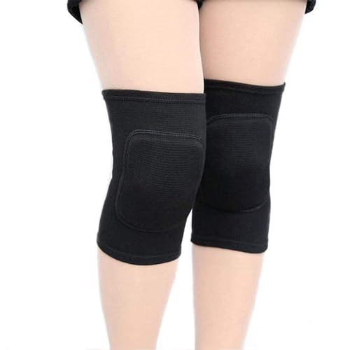 Knieschoner, 1 Paar Schwarz Knieschoner mit dickem, Atmungsaktiv Schwamm Rutschfest Knieschützer, Knee Pads für Tanzen, Reinigung, Sport, Yoga von TERJBG