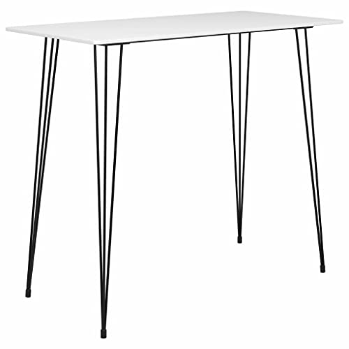 Bartisch Esstisch Stehtisch Bistrotisch Beistelltisch Partytisch, Tischplatte - MDF, Tischbeine - Metall 120 x 60 x 105 cm von TEWTX7