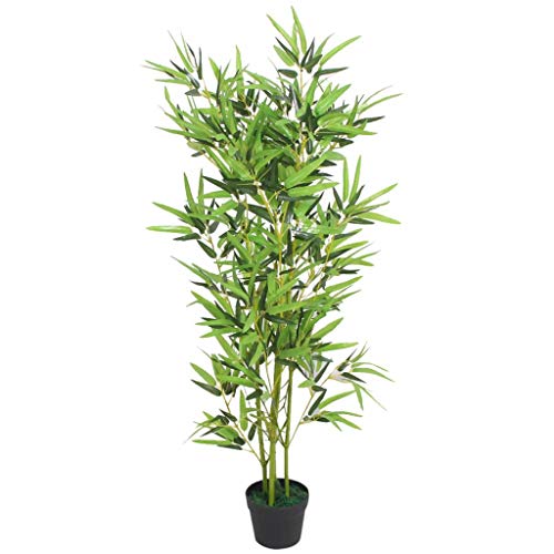 Kunstpflanze Künstliche Bambuspflanze mit Topf - 120 cm - Deko Pflanze Zimmerpflanze künstlich Kunstbaum von TEWTX7