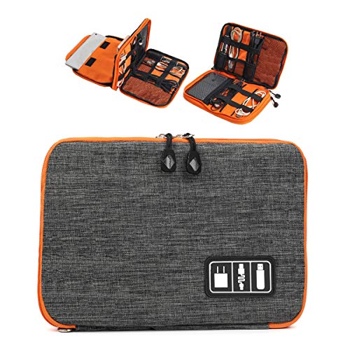 Elektronik Tasche, Universal Reisetasche für Elektronisches Zubehör Batterie Kabel/Ladegerät/Tablet bis zu/Maus von THETAG