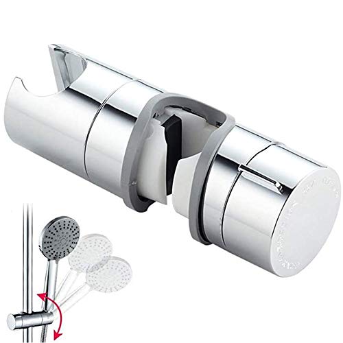 THETAG Duschkopfhalterung,Handbrause Halterung 18-25 mm Verstellbar Brausehalter Duschhalterung für Handbrause oder Duschkopf für Badezimmer, 360°Drehbar(Grau) von THETAG