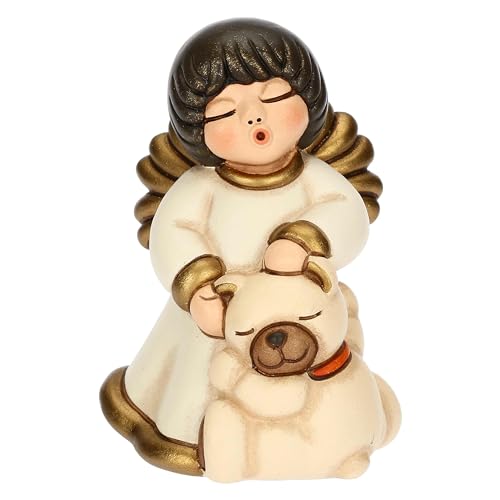 Engel mit sitzendem Teddy aus Keramik von THUN