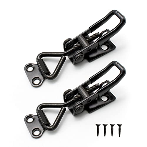 TIANLIN 2 Stück Einstellbare Toggle Clamps, Metall Hebel Verschluss, Verstellbare Knebelklemme, Starke Spannkraft, für Schrank Fall Boxen Trunk Closet von TIANLIN