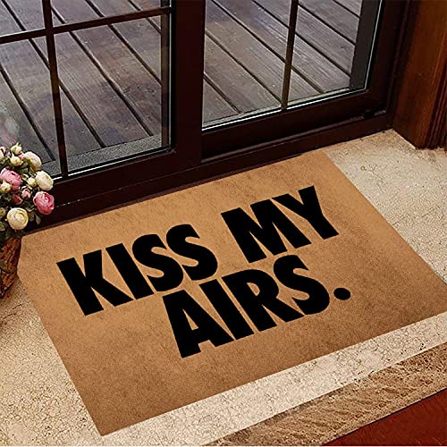 TIANTURNM Fussmatte Aussen Kiss My Airs Fußmatte Lustige Eingangsmatte Teppich Eingang Teppich Außen Fußmatte deko Wohnzimmer 20"x32" von TIANTURNM