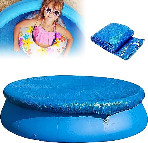 Runde Poolabdeckung,366 cm Pool Abdeckplane Wasserdicht und Staubdicht Pool Cover PE Solarabdeckung für 366cm Rund Easy Set Pool von TINMAGI