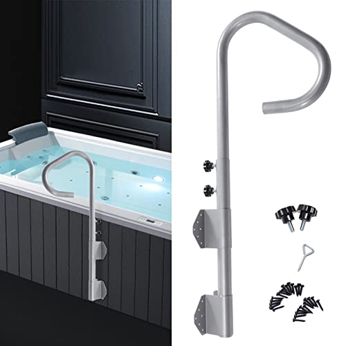 Haltegriff Pool Handlauf Spa Seitenhandlauf, 48" Spa-Geländer Einstiegshilfe Pool Haltegriffe ideal für Innen- und Außenbädern Sonnenbad oder als Handtuchbaum, bis 100kg, 78 * 40 * 9cm von TIXBYGO