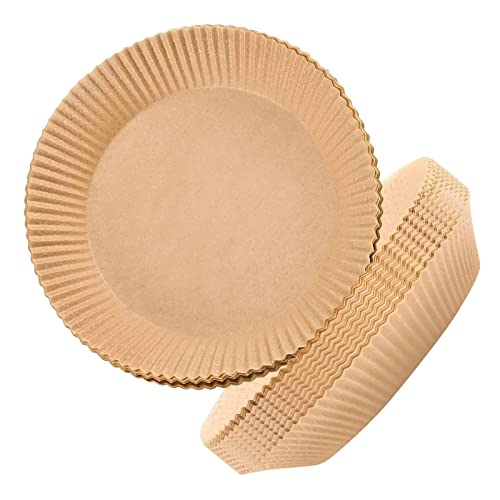 Backpapier Airfryer, 100 Stück Pergamentpapier Backpapier Luftfritteuse Antihaft-Einweg-Papier, Ölabsorbierend und Wasserdicht Backpapier für Heißluftfritteuse, Grill, Mikrowelle, Backofen von TK28MN