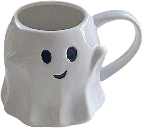 TKTTBD 3D Halloween Tasse-Geistertasse Kaffeetassen,Geister Form Geschirr,Kreative Tasse,Mokkatassen mit Henkel,Halloween Teetasse,Motto-Partygeschenk (A-400ML) von TKTTBD