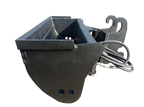 Baggerschaufel Minibagger Radlader Schaufel Arbeitsbreite: 100cm / Tiefe: 40 cm/Aufnahme: CW05 um 45° Hydraulisch schwenkbar von TMM