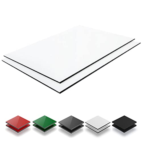 TMPpro ALU Verbundplatte Alu Panel Sandwichplatte, verschieden Größen, für z.B. Fassadenverkleidung, hochwertige Zusammensetzung, wartungsfrei, einfache Reinigung, 3 Schichten, schwarz in 3mm 30x40cm von TMPpro