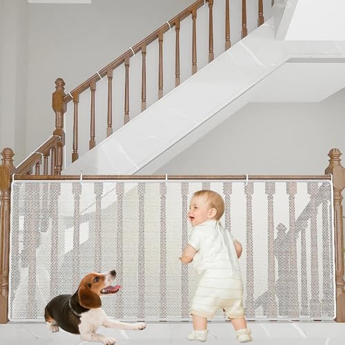 Treppenschutznetz Baby,Treppenschutznetz für Kinder,Baby Balkonnetz,Treppenschutznetz,Geeignet für Babys,Haustiere und Spielzeug,Treppen und Balkone,Weiß von TMRBBesty