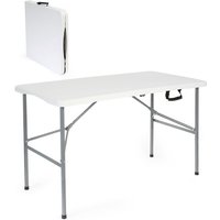 Campingtisch klappbarer Partytisch Klapptisch Tisch Gartentisch 120x60x74cm Weiß - weiß - Toboli von TOBOLI