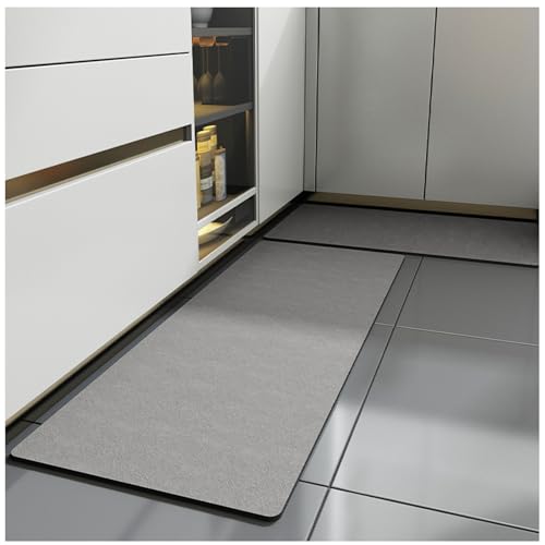TOMAO Küchenmatten, Anti-Rutsch-Küchenteppich-Set mit Gummirücken, Lange Küchenbodenmatte für Flur, Bad, Schlafzimmer, Eingang, leicht zu reinigen 09,40 * 60+40 * 120cm von TOMAO