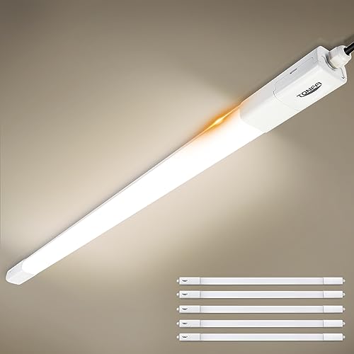 TONFFI 6 Stück Feuchtraumleuchte LED 115cm 36W Led Röhre, Led Werkstattlampe Feuchtraumlampe, IP65 Wasserfest Led Kellerlampe Garagenlampe Deckenleuchte, Neutralweiß 4000K von TONFFI