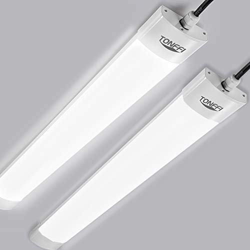 TONFFI LED Lampe Röhre 60CM Feuchtraum Wannenleuchte 18W, Feuchtraumleuchte LED Werkstatt 1800LM Kaltweiß 5000K, Bürodeckenleuchte LED Tube IP65 Für Garage Keller Garten Hof Shop Werkstat von TONFFI