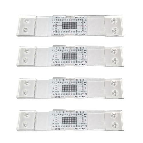 Rissüberwachungsaufzeichnung | Acryl Risse Überwachung Datensatz | Standard-Rissmonitor Rissbreiten-Komparatormessgerät | Präzises Lückenlineal zur Erkennung von Wandverformungen und Rissen (4pcs) von TONGFENG