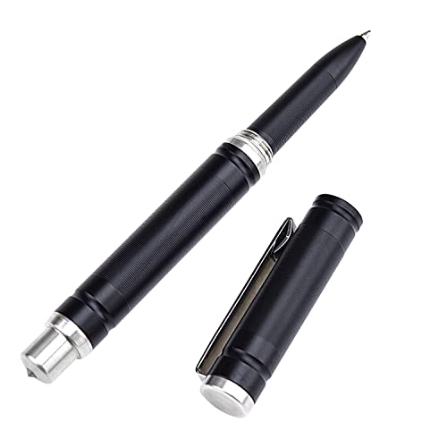 TONIFE Elite Professioneller Selbstverteidigungs Stift,Notfall-Glasbrecher-Stift Made of Wolframstahl Aluminum,Nachfüllbar Kugelschreiber DEC Schreibwerkzeug(Schwarz) von TONIFE