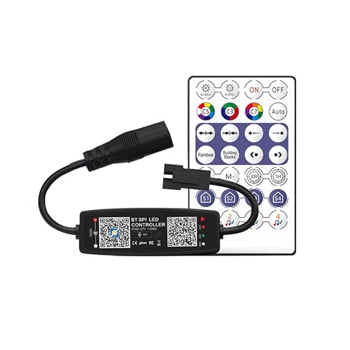 TOPXCDZ WS2812B Controller Bluetooth Musik APP Control für Pixel LED Streifen Licht SK6812 WS2811 WS2812 Band Lichter USB DC 5V Fernbedienung control (DC) von TOPXCDZ