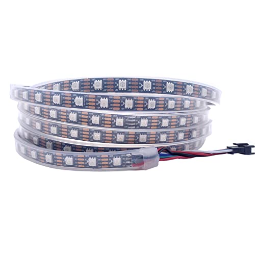 WS2813 (aktualisiert WS2812B) 5m 300 individuell digital adressierbare Pixel RGB-Dual-Signal-LED Flexibles Lichtband 5050 SMD Magic Dream Color DC5V (WS2813, Schwarze PCB 60led IP67 5M) von TOPXCDZ