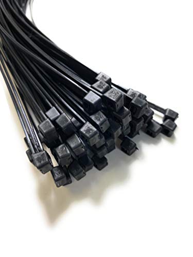 Schwarz Kabelbinder Extra lange Krawatten 7.2mm x 450mm Zip 20 Stück von Sundeer