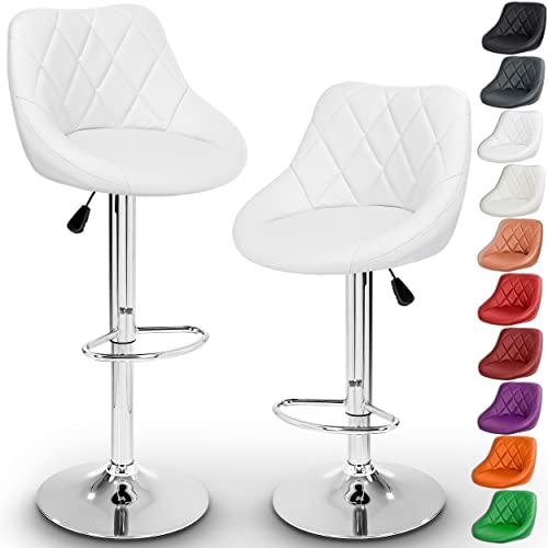 TRESKO 2er Set Barhocker Barstuhl 10 Farben wählbar, 360° frei drehbar, Sitzhöhenverstellung 60-80cm von TRESKO