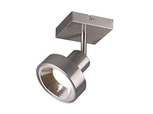 LED RETRO Deckenstrahler 1-flammig Silber matt mit rundem Lampenschirm von TRIO Beleuchtung