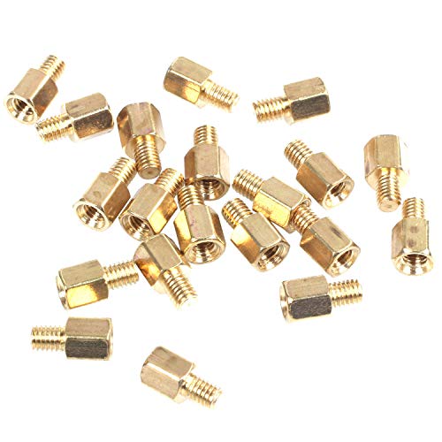 TRITAM 20 pcs PC PCB Mainboard Abstandshalter sechseckig Messing M3*5+4 millimeter von TRITAM