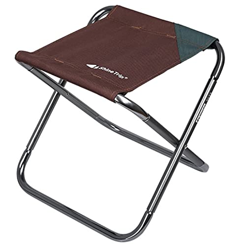 TRIWONDER Mini Camping Hocker, Leicht und klappbar, Faltbar Hocker für Angeln Picknick Outdoor (Braun) von TRIWONDER