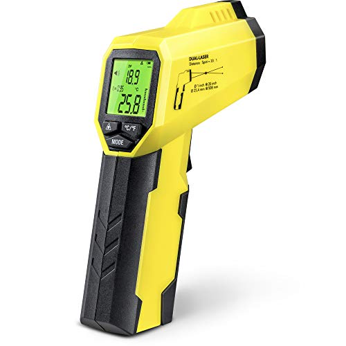 TROTEC Infrarot Thermometer BP25 – Laser Thermometer, Taupunkt Erkennung – Messbereich -50°C bis +260°C, Pyrometer von TROTEC