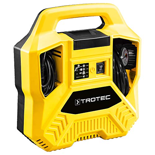 TROTEC Kompressor PCPS 10‑1100 – Luftkompressor 1,100 Watt, Leistung 8 bar, 9-teiliges Adapter-Set, LED-Licht, für Auto, Fahrrader, Motorrad, Ball, Luftkissen von TROTEC